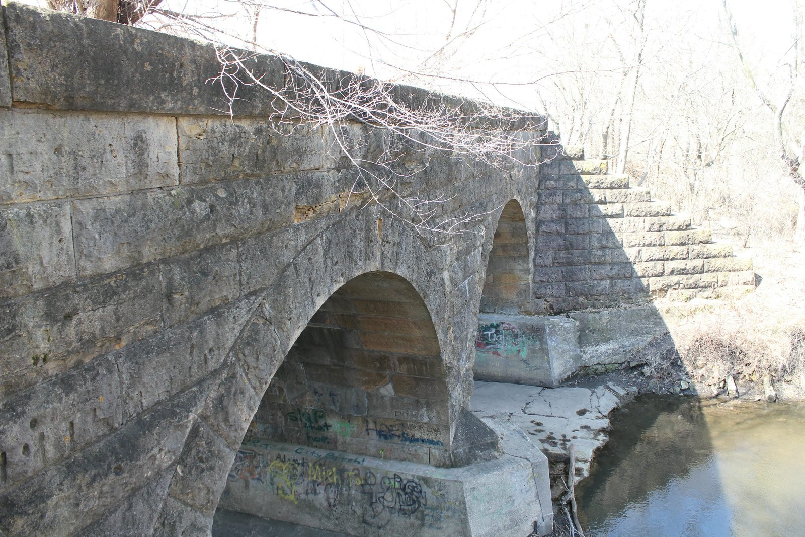 Looking west along orth face